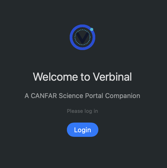 Verbinal macOS login screen